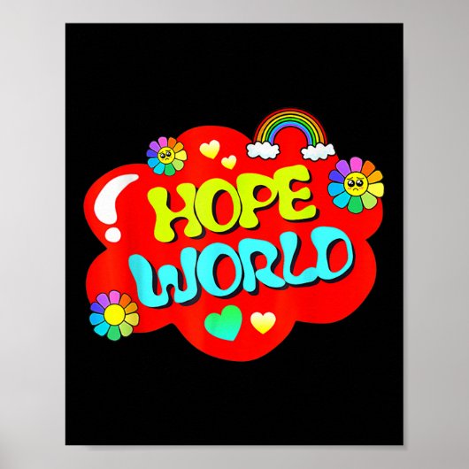 Farbenfrohe Hope World Poster (Vorne)