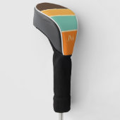 Farbenfrohe horizontale Retro-Stil-Linien Golf Headcover (angewinkelt)