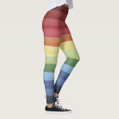 Farbenfrohe horizontale Streifen Leggings (Rechts)