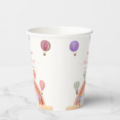 Farbenfrohe Hot Air Ballon Rainbow Baby Dusche Pappbecher (Links)