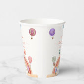 Farbenfrohe Hot Air Ballon Rainbow Baby Dusche Pappbecher (Rechts)