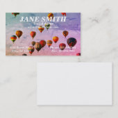 Farbenfrohe Hot Air Ballon Reisethema Visitenkarte (Vorne/Hinten)