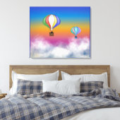 Farbenfrohe Hot Air Balloons farbenfrohe Sky Illus Leinwanddruck (Insitu (Schlafzimmer))