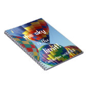 Farbenfrohe Hot Air Balloons Name Spiral Notebook Notizblock (Rechte Seite)