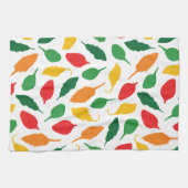 Farbenfrohe Hot Paprikaschoten Herd Garden Muster Geschirrtuch (Horizontal)