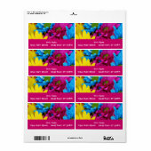 Farbenfrohe Hot Pink Aquamarin Blue Gerber Blume (Vorne)