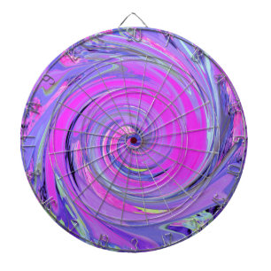 Farbenfrohe Hot Pink und Lila Boho Hippie Swirl Dartscheibe