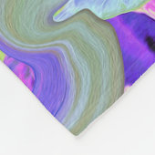 Farbenfrohe Hot Pink und Lila Boho Hippie Swirl Fleecedecke (Ecke)