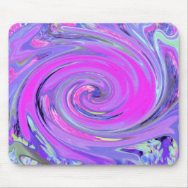 Farbenfrohe Hot Pink und Lila Boho Hippie Swirl Mousepad