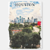 Farbenfrohe Houston Texas Reisen Wasserfarbe Magnet (Vorderseite)