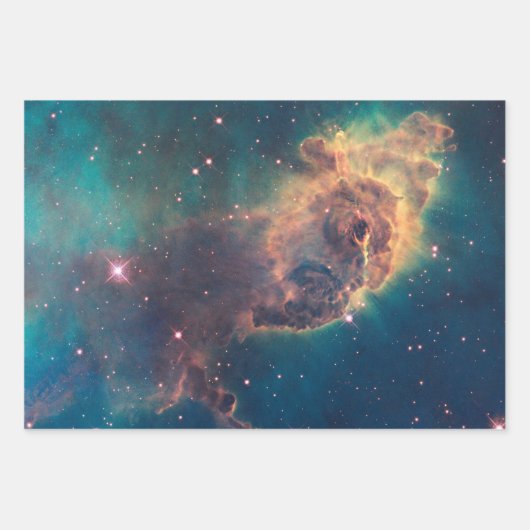 Farbenfrohe Hubble-Weltraumteleskop Carina Nebula Geschenkpapier Set (Vorderseite 2)