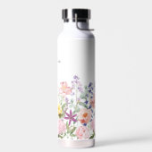Farbenfrohe hübsche Blumen Blumengarten Personalis Trinkflasche (Links)