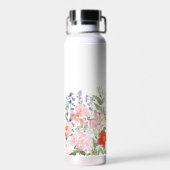 Farbenfrohe hübsche Blumen Blumengarten Personalis Trinkflasche (Rückseite)