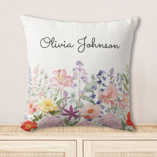 Farbenfrohe hübsche Blumen Florale Gärten Personal Kissen