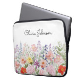 Farbenfrohe Hübsche Blumen Florale Gärten Personal Laptopschutzhülle (Vorderseite Links)