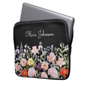 Farbenfrohe Hübsche Blumen Florale Gärten Personal Laptopschutzhülle (Vorderseite Links)