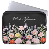 Farbenfrohe Hübsche Blumen Florale Gärten Personal Laptopschutzhülle (Vorderseite)