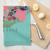 Farbenfrohe Hübsche Blüte Lass Blüte + Individuell Geschirrtuch (Viertel Falte)