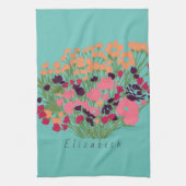 Farbenfrohe Hübsche Blüte Lass Blüte + Individuell Geschirrtuch (Vertikal)