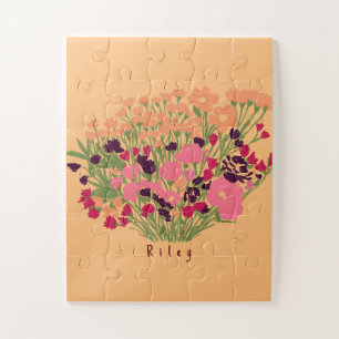 Farbenfrohe Hübsche Blüte Lass Blüte + Individuell Puzzle