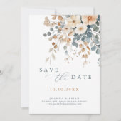 Farbenfrohe Hübsche FrühlingsWildblume Foto Save The Date (Vorderseite)