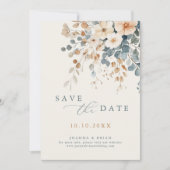 Farbenfrohe Hübsche FrühlingsWildblume Foto Save The Date (Vorderseite)