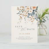 Farbenfrohe Hübsche FrühlingsWildblume Foto Save The Date (Stehend Vorderseite)