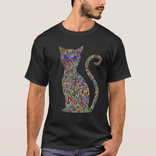 Farbenfrohe Hübsche Glaskatze Kätzchen Kätzchen T-Shirt