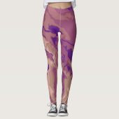 Farbenfrohe Hübsche Marmorfarbe Leggings (Vorderseite)
