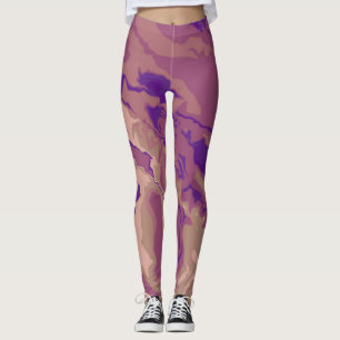 Farbenfrohe Hübsche Marmorfarbe Leggings