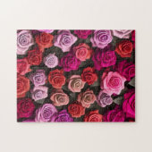 Farbenfrohe Hübsche Rose Verschiedene Farben Puzzle (Horizontal)
