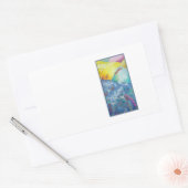 Farbenfrohe Hügel, Pflanze und Fox. Rechteckiger Aufkleber (Umschlag)