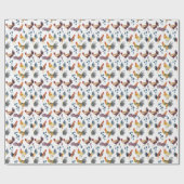 Farbenfrohe Hühner & Eier Geschenk für Wasserfarbe Geschenkpapier (Flach)