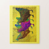 Farbenfrohe Hühnerpuzzle Puzzle (Vertikal)