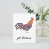 Farbenfrohe Hühnerwatte, nur wenige Schritte vom S Postkarte (Stehend Vorderseite)