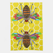 Farbenfrohe Hummel 1/2 Klappküche Handtuch (Vertikal)