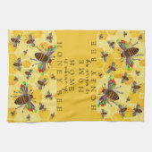 Farbenfrohe Hummelbiene Honey Bee 1/2 Falte Geschirrtuch (Horizontal)
