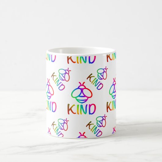 Farbenfrohe Hummelgestaltung Kaffeetasse (Mittel)