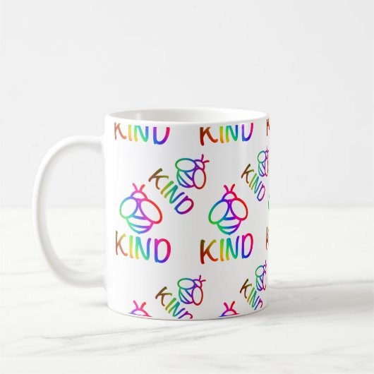 Farbenfrohe Hummelgestaltung Kaffeetasse (Links)
