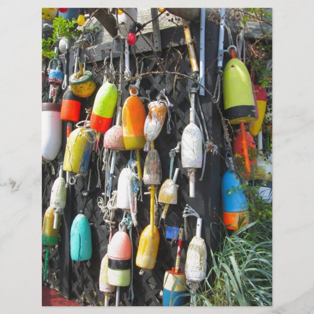 Farbenfrohe Hummer Buoys (Vorderseite)