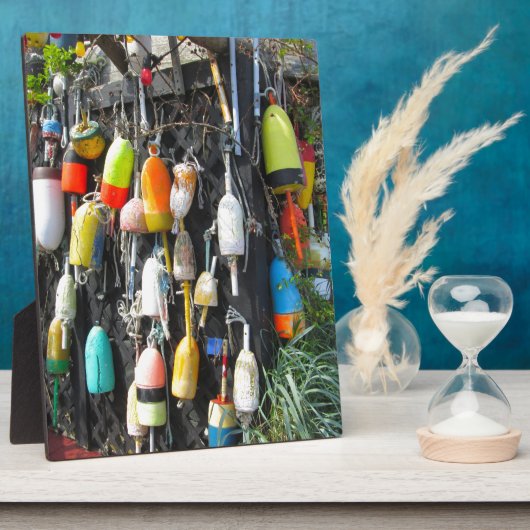 Farbenfrohe Hummer Buoys Fotoplatte (Seite)