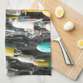 Farbenfrohe Hummer Buoys Handtuch (Viertel Falte)