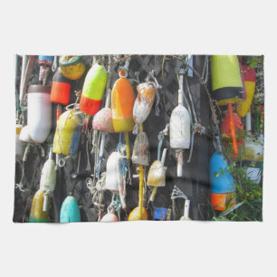 Farbenfrohe Hummer Buoys Handtuch