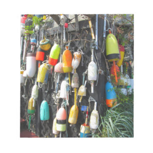 Farbenfrohe Hummer Buoys Notizblock