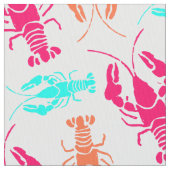 Farbenfrohe Hummerkuchen Stoff (Nahaufnahme)