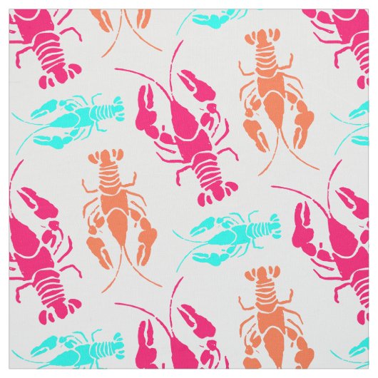 Farbenfrohe Hummerkuchen Stoff (Muster)