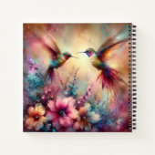 Farbenfrohe Hummingbird Flower Garden Custom Journ Notizblock (Rückseite)
