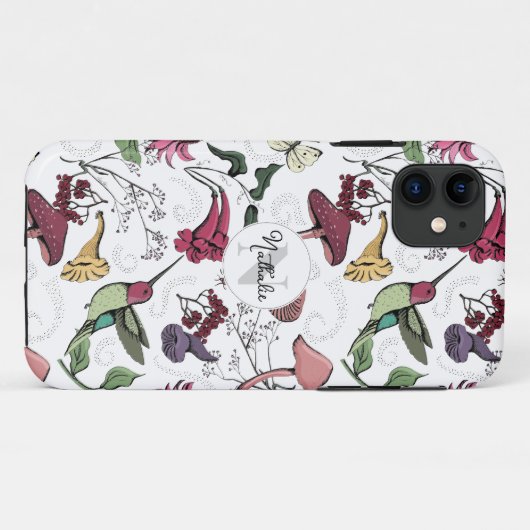 Farbenfrohe Hummingbird Garden Case-Mate iPhone Hülle (Rückseite (Horizontal))