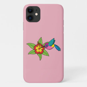 Farbenfrohe Hummingbird im Hibiskus Tropische Blum Case-Mate iPhone Hülle