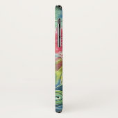 Farbenfrohe Hummingbird Seidenmalerei Case-Mate iPhone Hülle (Hinten/Links)